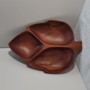 Kamani Wood leaf shaped bowl